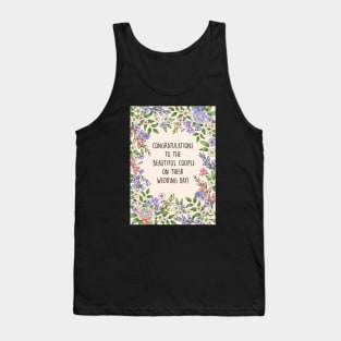 WEDDING CONGRATS CARD Tank Top